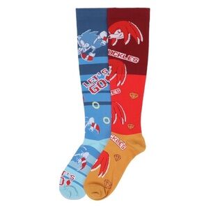 NEW SONIC HEDGEHOG SONIC AND KNUCKLES ATHLETIC COMPRESSION SOCKS
